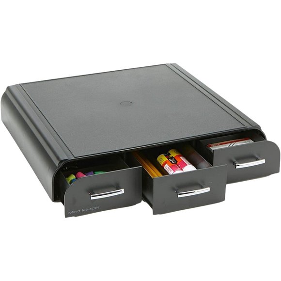 Mind Reader Monitor PC IMAC Laptop Stand Desk Organizer Black - Picture 3 of 6